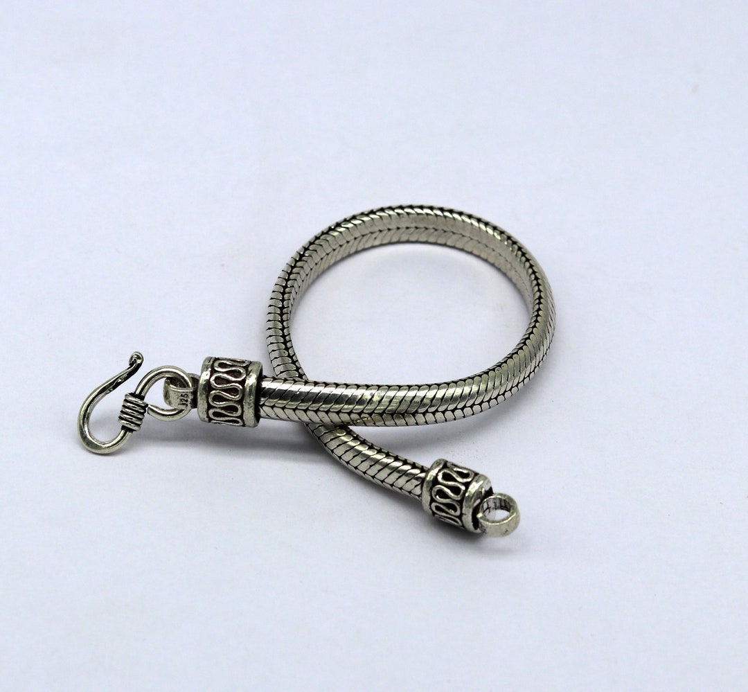 925 Sterling Silver Handmade Vintage Design Snake Chain Style Half