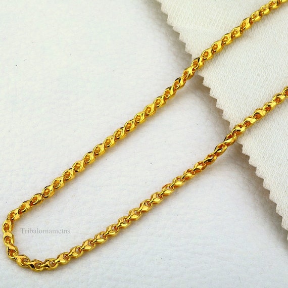 20/22/24 22kt Yellow Gold Men's Chain | Etsy