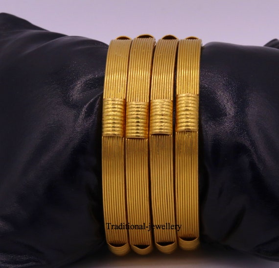 Vintage Antique Style Handmade 22kt Yellow Gold Bangle Bracelet