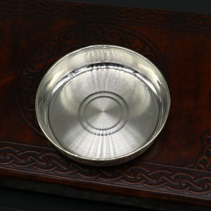 999 fine silver handmade solid plate/ tray, best gifting baby set for baby food, silver utensils, silver articles, puja utensils sv117