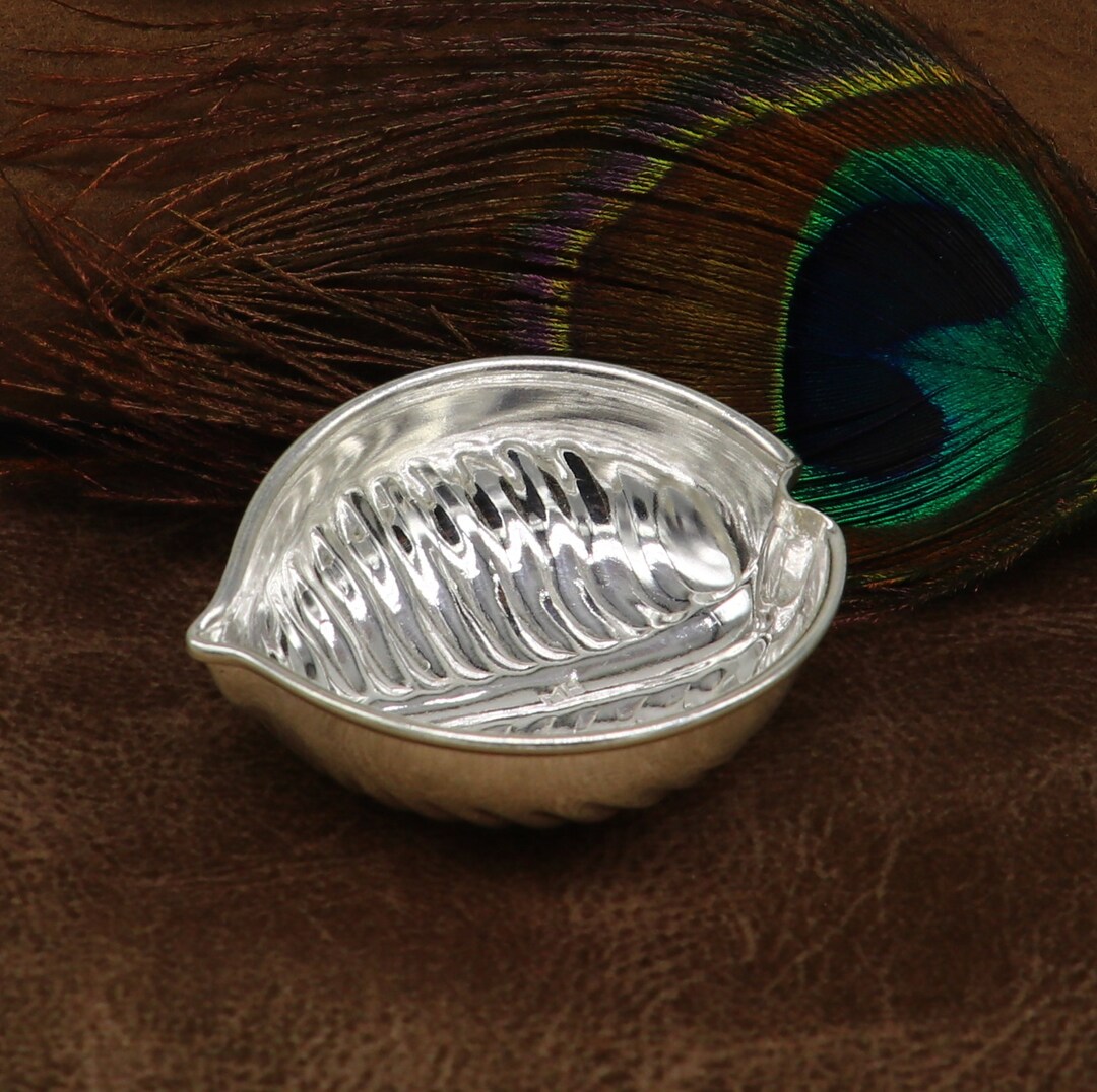 925 Sterling Silver Handcrafted Design Tilak Bowl, Sindur Bowl, Kesar Chandan, Saffron Sandal