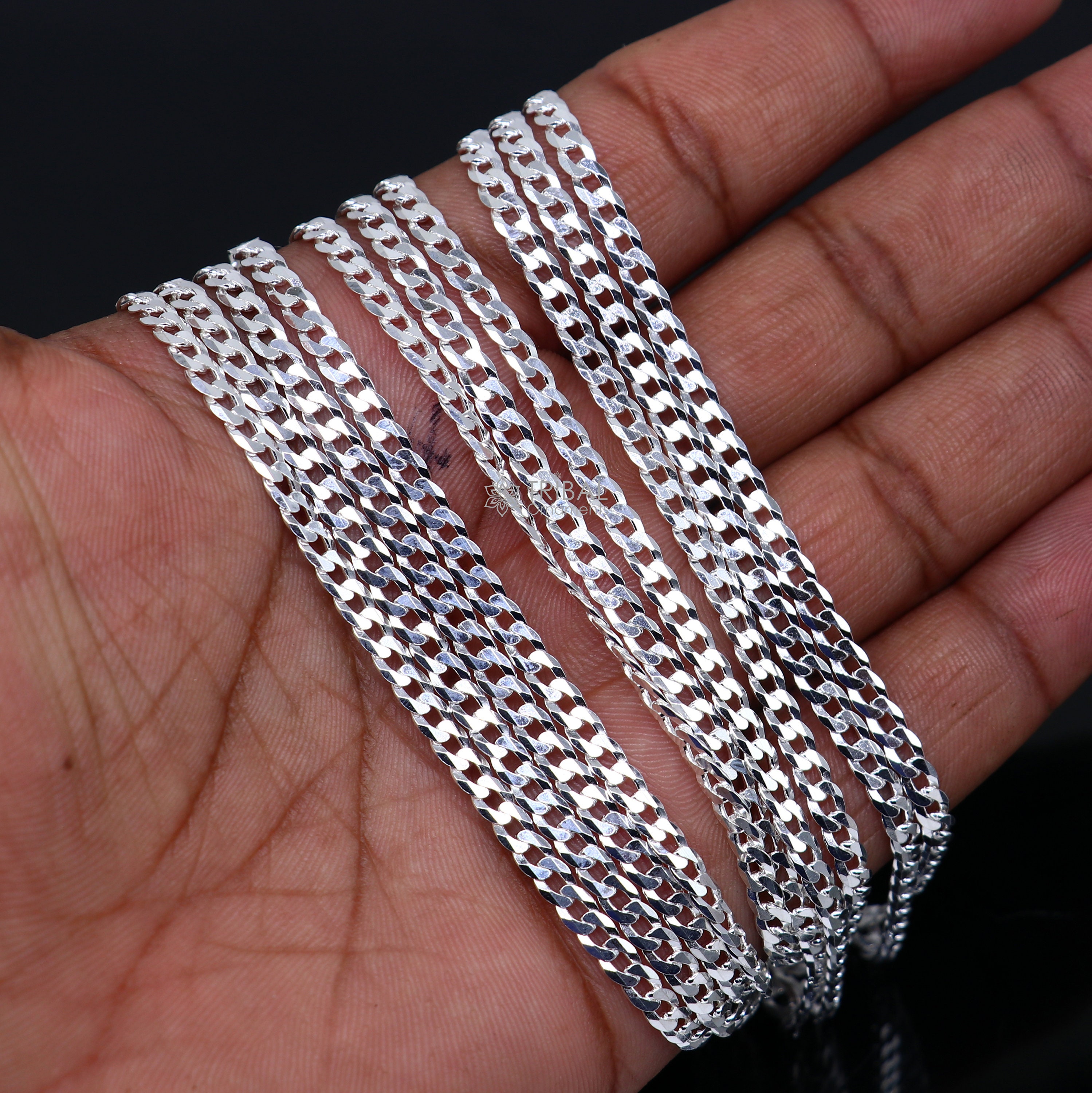 925 Sterling Silver Bar Jewelry Chains, 3 mm Sequin Bar CH #849, 14 K – A  Girls Gems