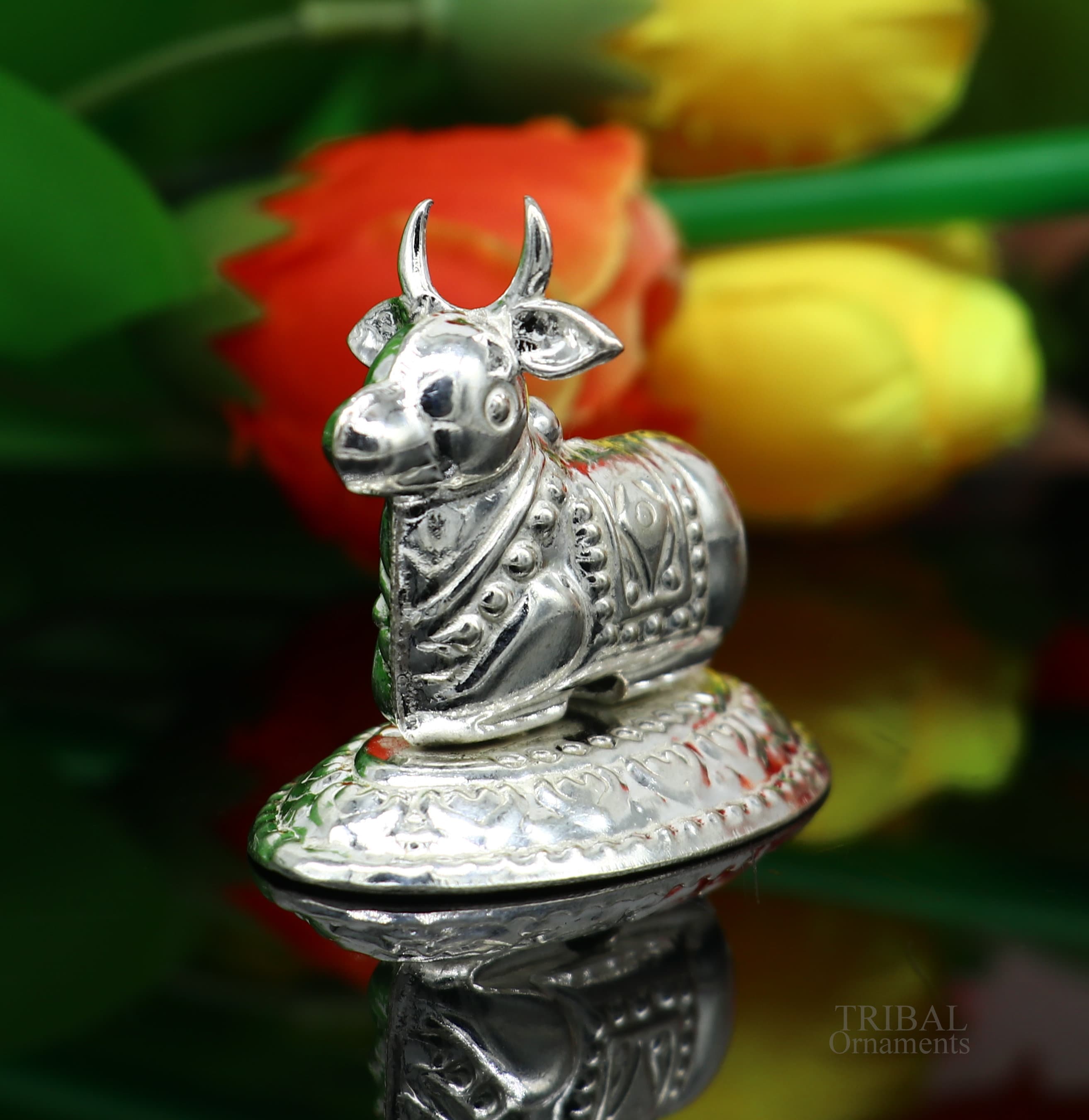 10 Inches Vintage Style Sterling Silver Handmade Puja Chanwar