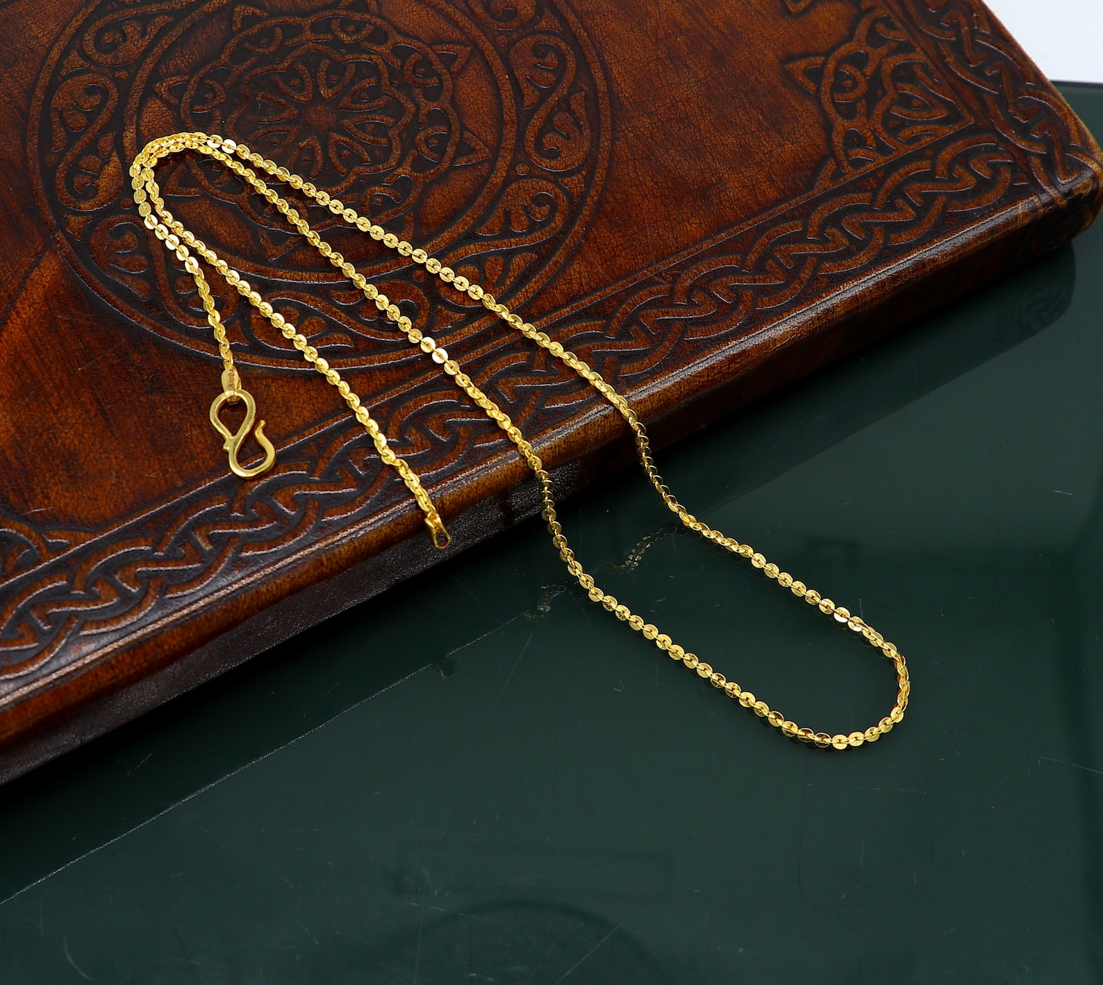 22kt Yellow Gold Sitara Chain Rolo Chain Fabulous Customized - Etsy