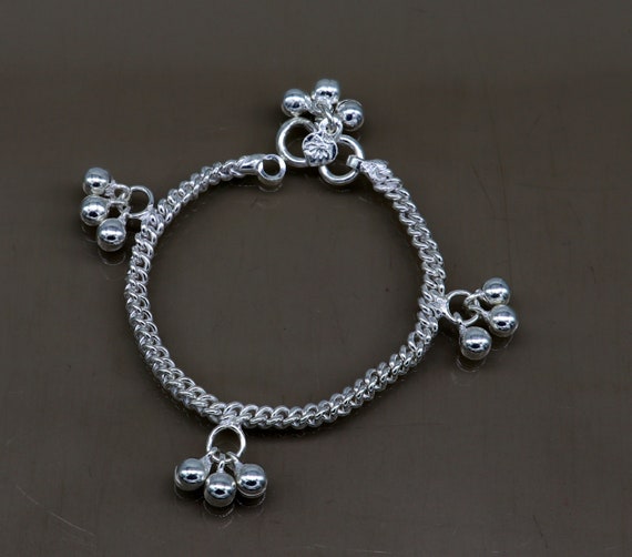 5.5" solid silver customized designer noisy bells… - image 8