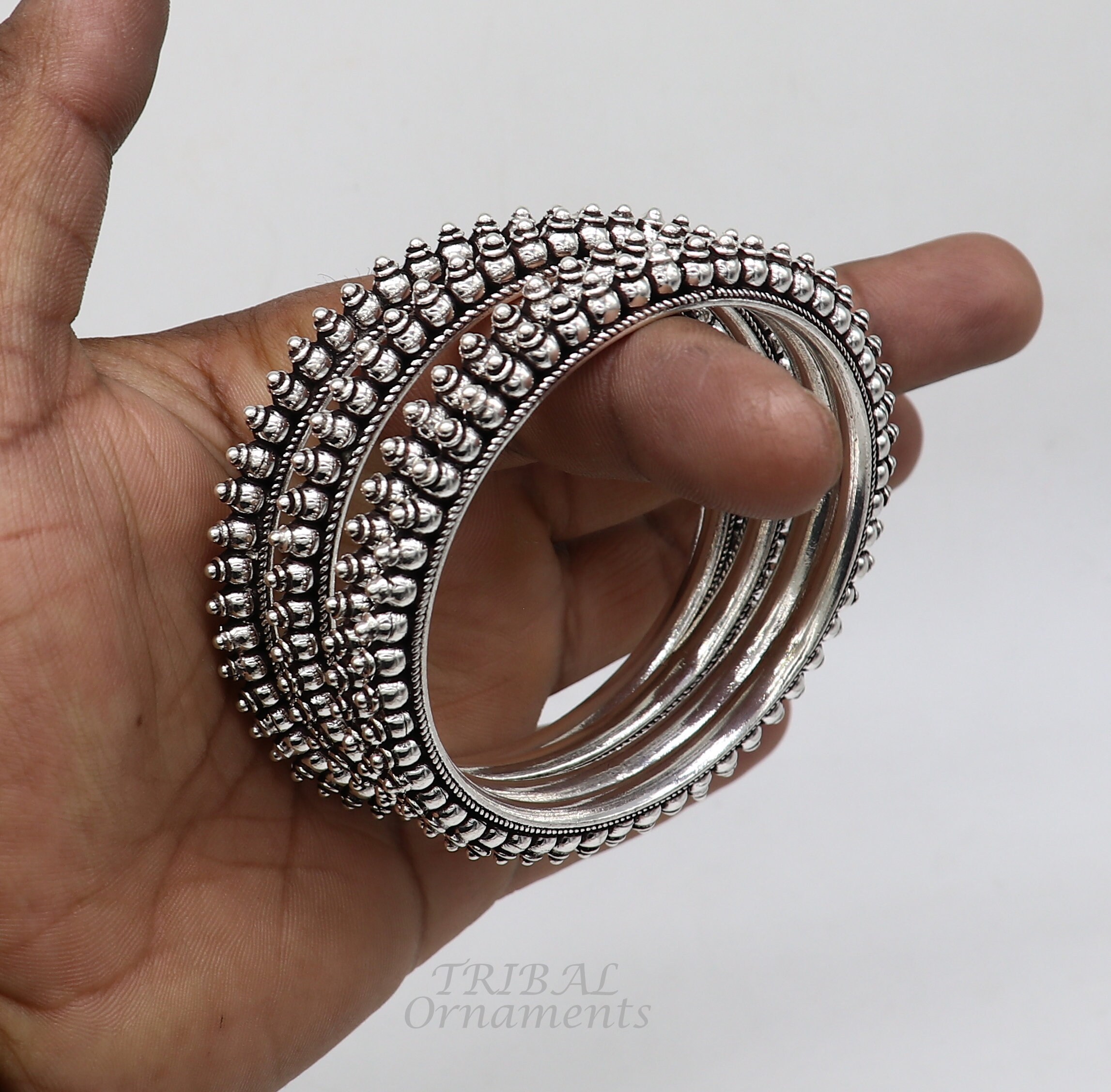 925 Sterling Silver Handmade Amazing Fashionable Cultural Bangle