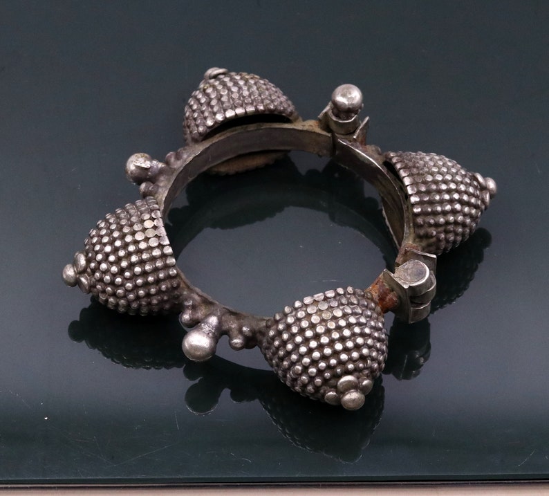 Sale Rajasthan Tribal Silver Jewelry Old Silver Cuff Bracelet Etsy