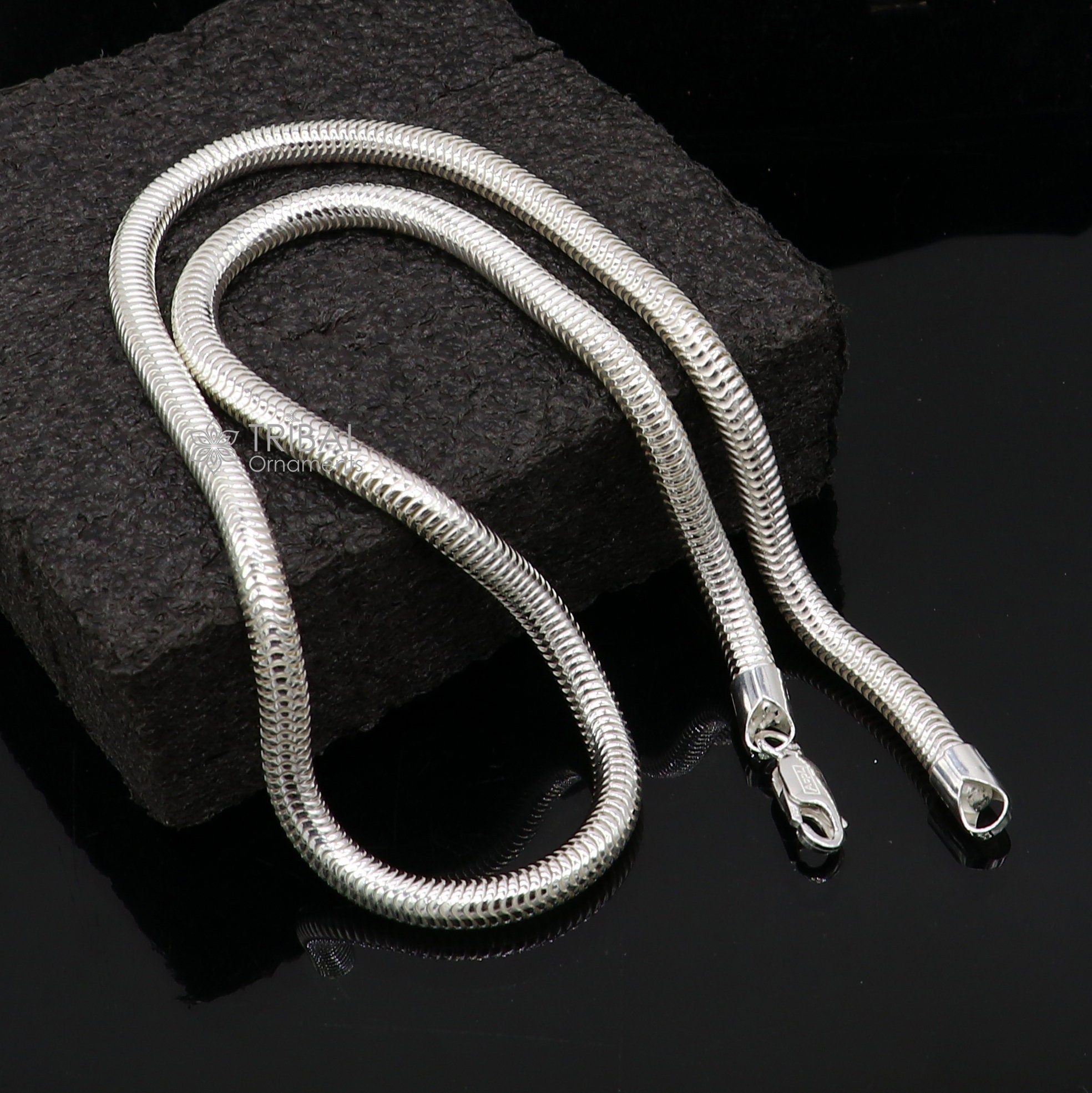 韓国発 [TATIANA] (SILVER925) Flat bold Snake Chain Necklace il_1080xN.3993446129_hvvd.jpg