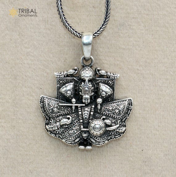 925 Sterling Silver Handmade Lord Sanwariya Ji ( Krishna ) Pendant