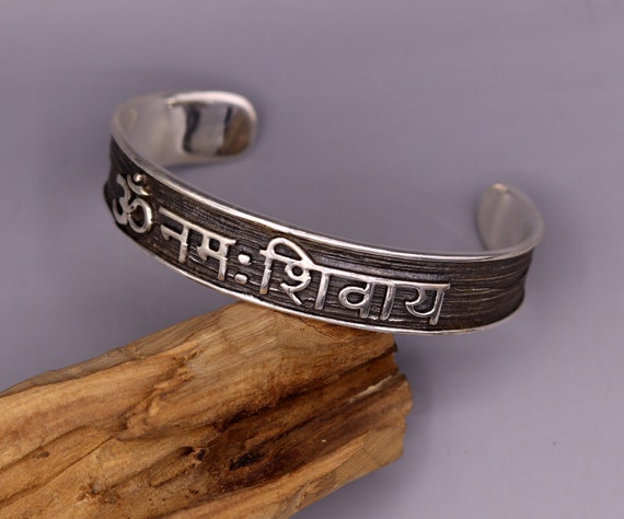 Handmade Brass Religious Shiva Shakti Om Namah Shivay Meditation Maha  Mantra Bangle Cuff Kada Flexible Adjustable Comfortable Bracelet Kada - Etsy