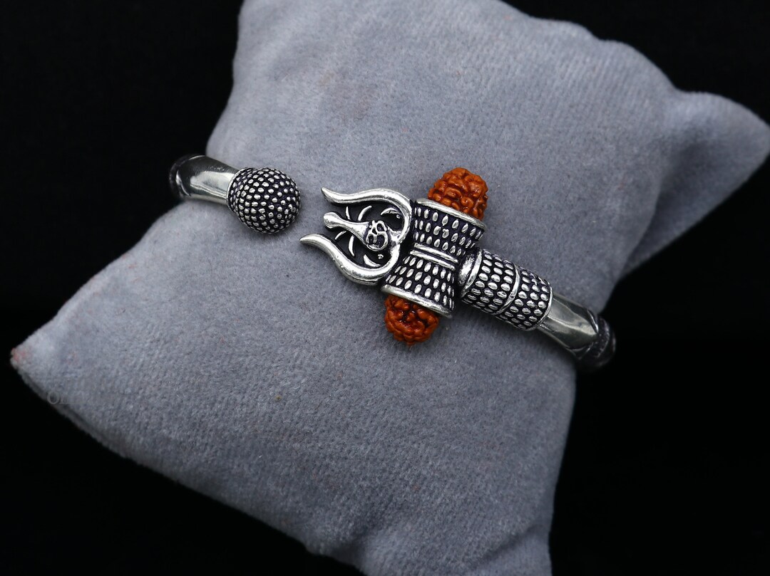 Exclusive 925 Sterling Silver Handmade Chitai Work Lord Shiva
