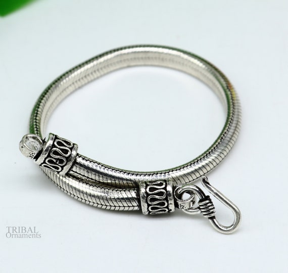 5.5mm 925 Sterling Silver Handmade Snake Chain Bracelet, D Shape