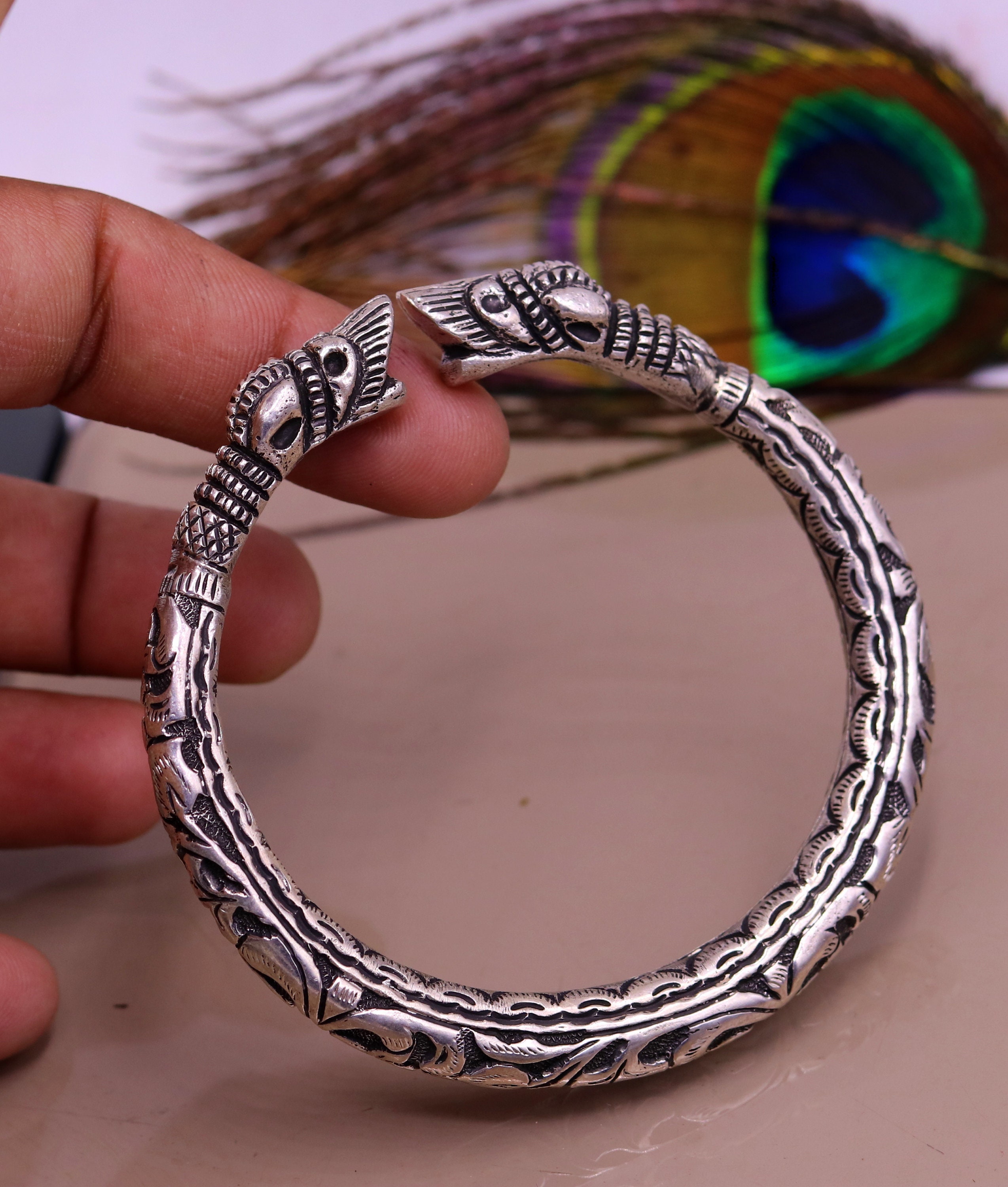 925 Sterling Silver Handcrafted Crocodile Face Vintage Antique Design Chitai Work Bangle Bracelet Kada Unisex Ethnic Tribal Jewelry Nsk230 - Etsy 925 Sterling Silver Handcrafted Crocodile Face Vintage Antique Design Chitai Work Bangle Bracelet Kada Unisex Ethnic Tribal Jewelry Nsk230 - Etsy