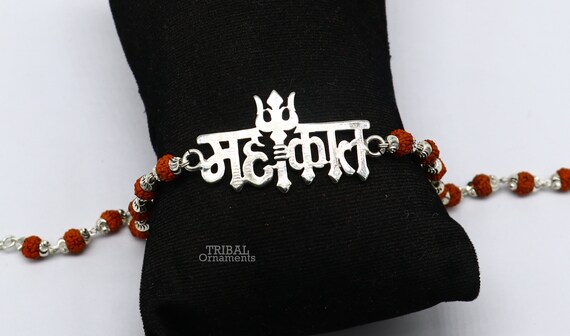 925 Sterling Silver Handmade Lord Shiva Mahakal Design Rakhi Bracelet  Amazing Silver Beads Mahakaal Bracelet, Use as Daily Use Jewelry Rk215 -  Etsy