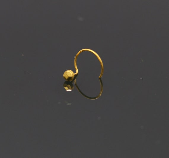 18kt Yellow Gold Handmade Diamond Cut Design Dot Pattern L Band