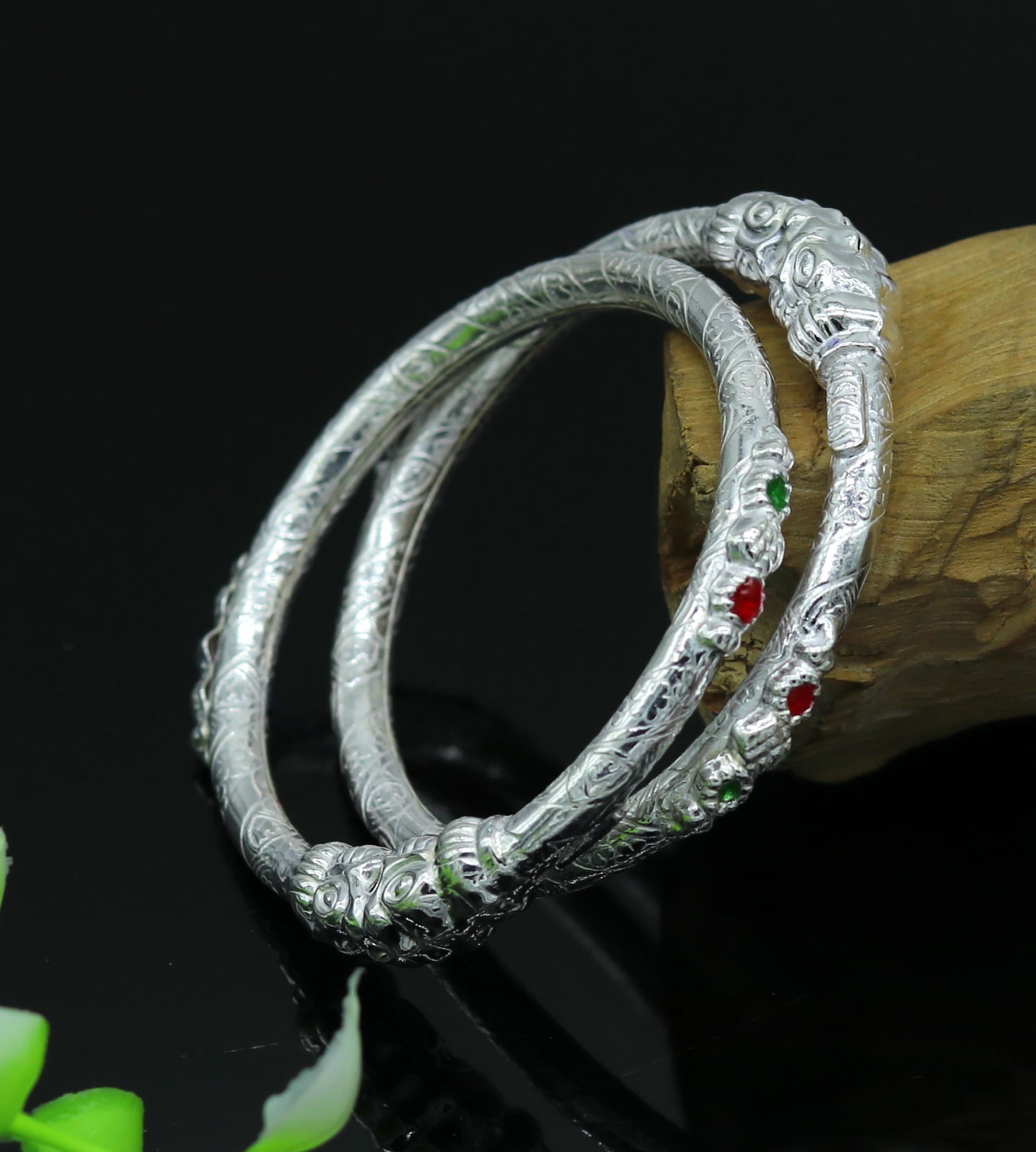 Handmade Silver Unisex New Born Baby Bangle Bracelet Kada Excellent Customized Vintage Crocodile Face Design Baby Gifting Jewelry Nbbk79 Etsy Norway
