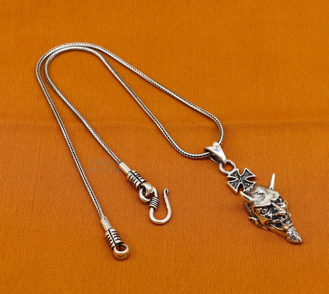 Exclusive Stylish 925 Sterling Silver Handmade Devil Cross Pendant ...