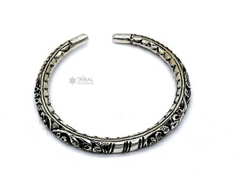 925 Sterling Silver Handmade Fabulous Chitai Work Bangle