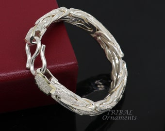 925 Solid Sterling Silver Handmade Vintage Style Bangle