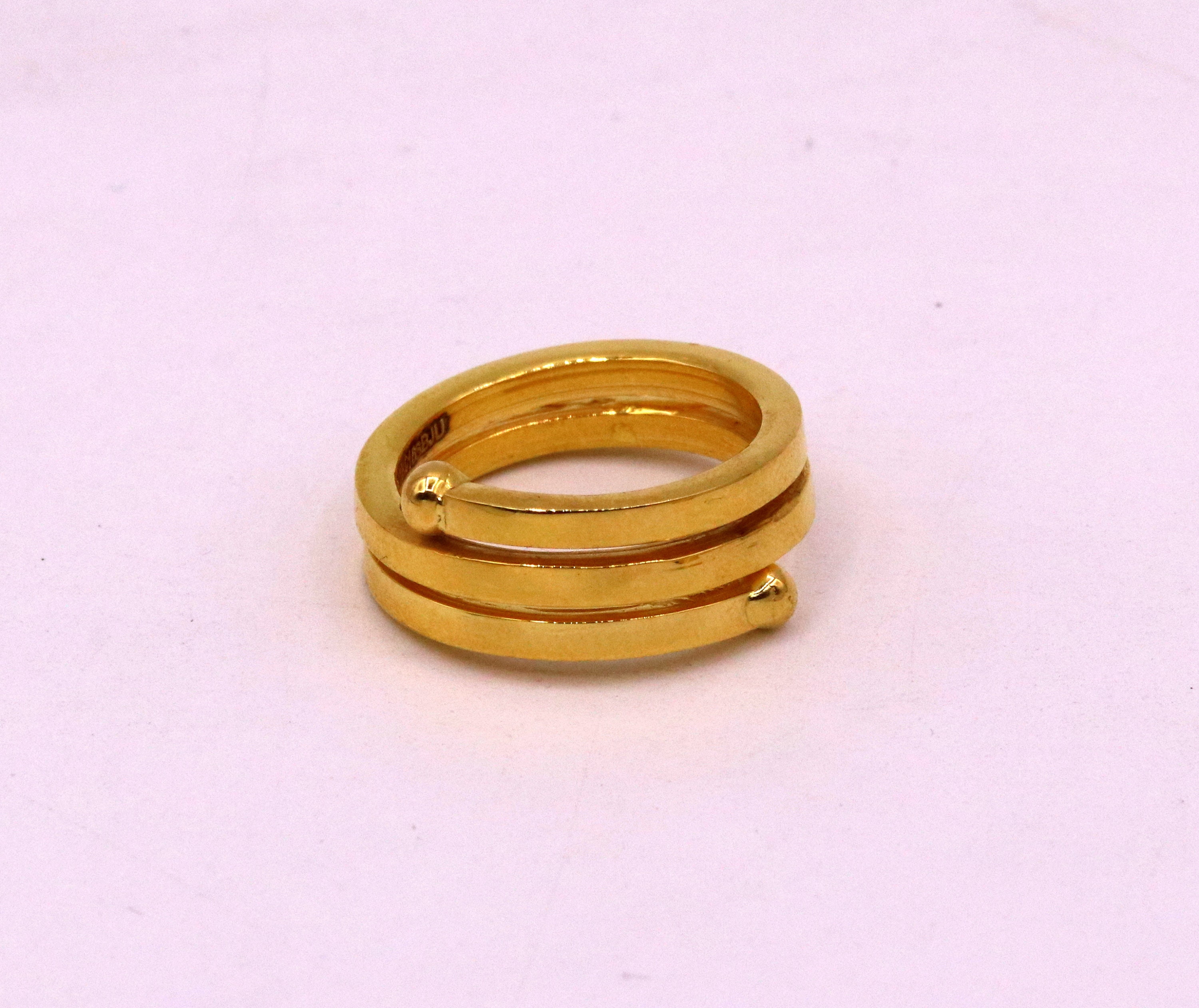 18k Yellow Gold Over Sterling Silver Multi-Row Ring - AG948 | JTV.com