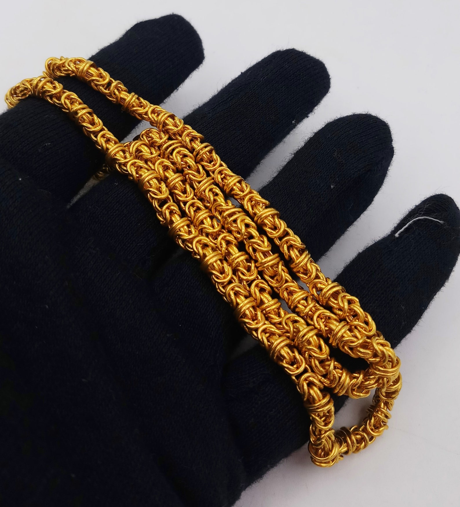 Luxury Gifting Chain 22k/18k Yellow Gold Handmade Fabulous Byzantine ...