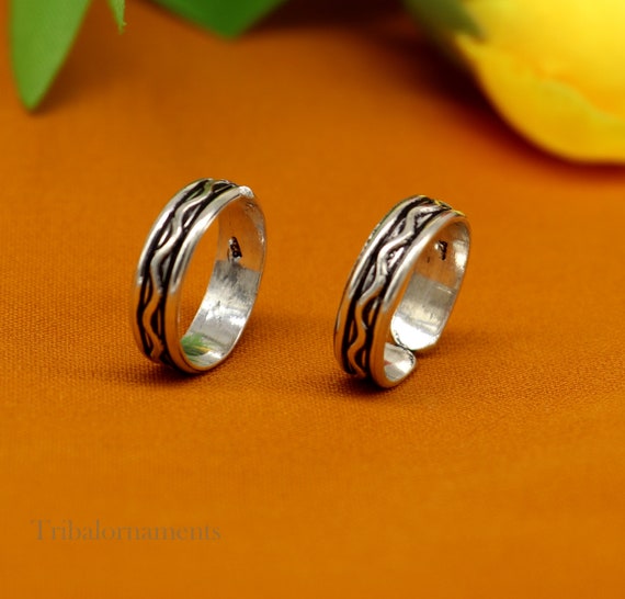 Cutlet Silver Toe Ring-TR228 - Rinayra Jewels - 3398683