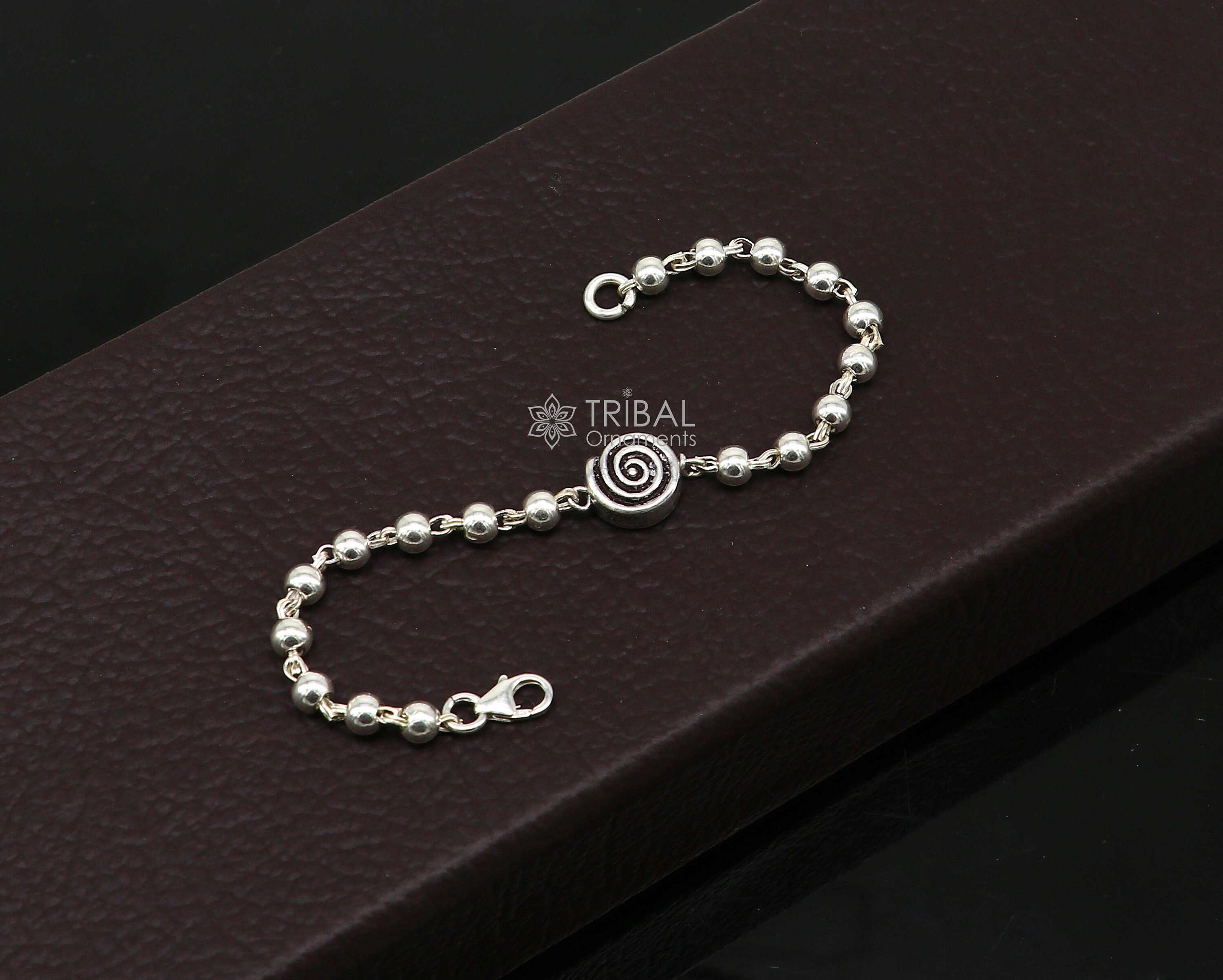 Amazon.com: Handmade 925 Sterling Silver Beads Bangle Bracelet Adjustable  Sterling Silver Bangles for Women : Handmade Products