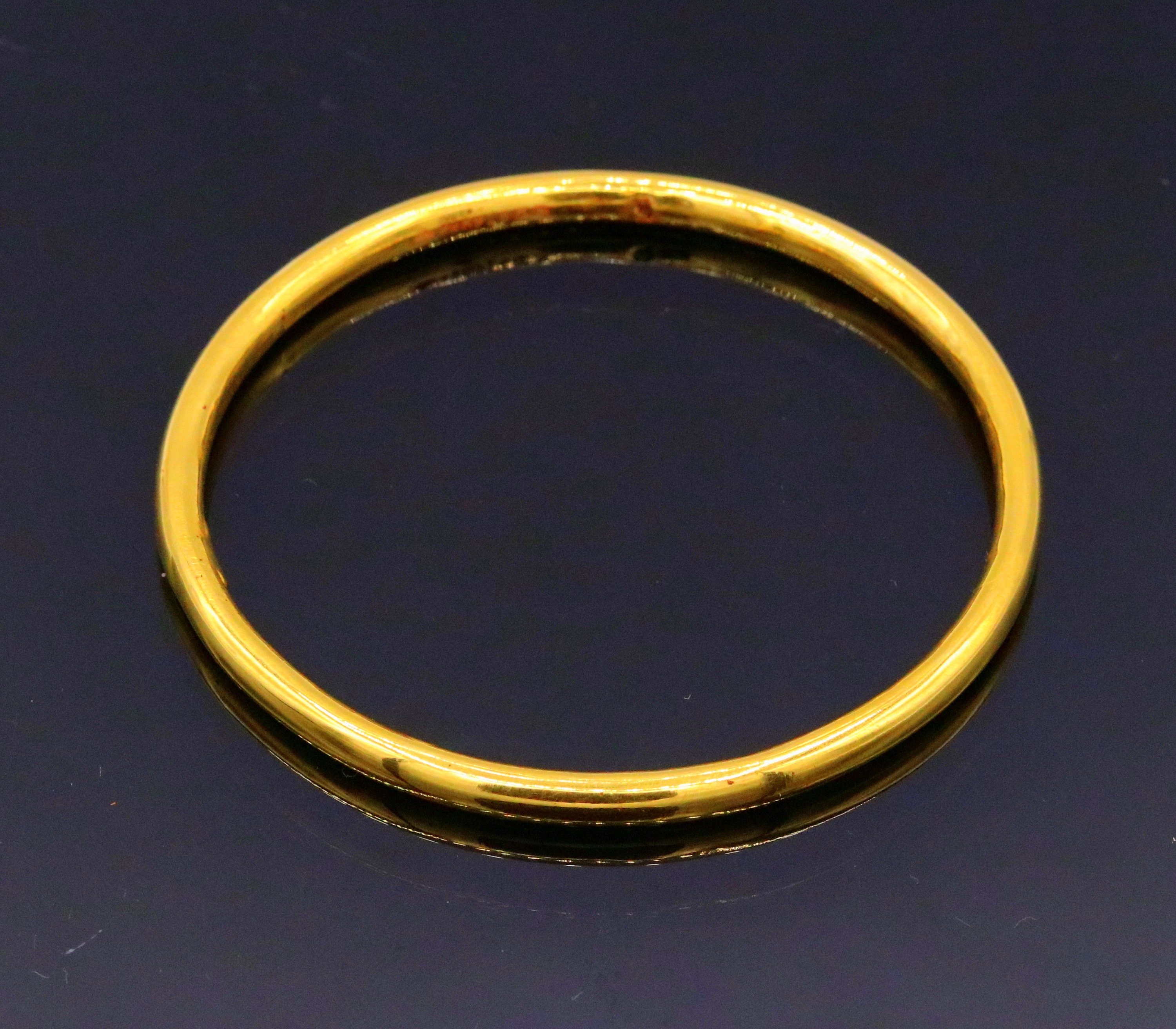 Plain solid shop gold bangle