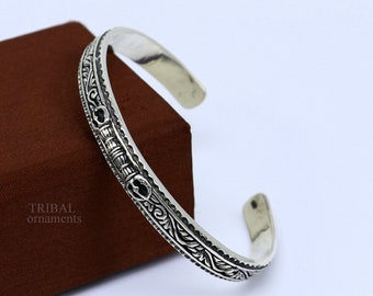 925 Sterling Silver Handmade Vintage VAJRA Design Divine Bangle
