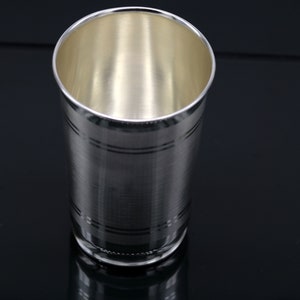 Pure 999 fine silver handmade vessels, water/milk Glass tumbler, silver flask, baby kids silver utensils stay healthy water glass sv71