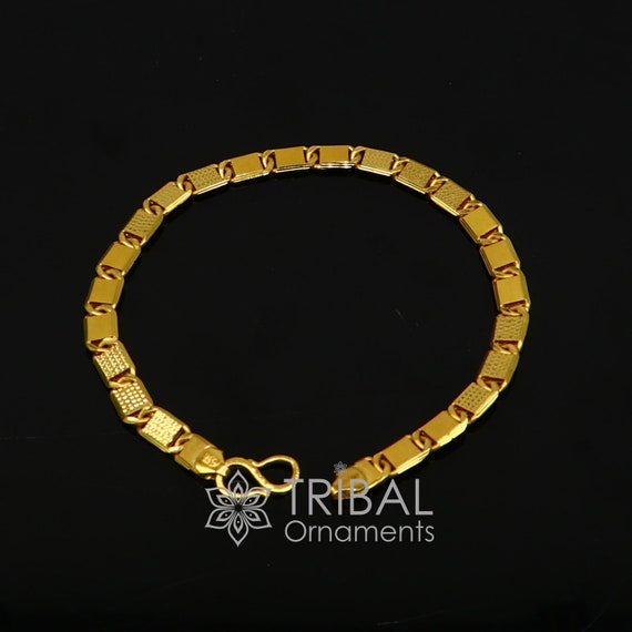 1 Gram - S Design Nawabi Delicate Design Gold Plated Bracelet for Men –  1gramgoldjewelry.com