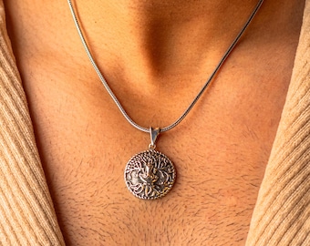 Pure 925 sterling silver handmade Lord Ganesha pendant, amazing stylish unisex personalized tribal jewelry ssp503