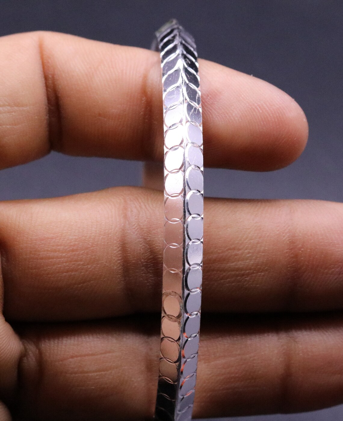 Handmade Solid Silver Punjabi Sikhha Kada Bangle Bracelet for Etsy