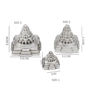 Divine Solid mercury 3d pyramid of shree yantra, Parad Mahalakshmi Yantram figurine for puja at home best way for wealth and prosperity MA25