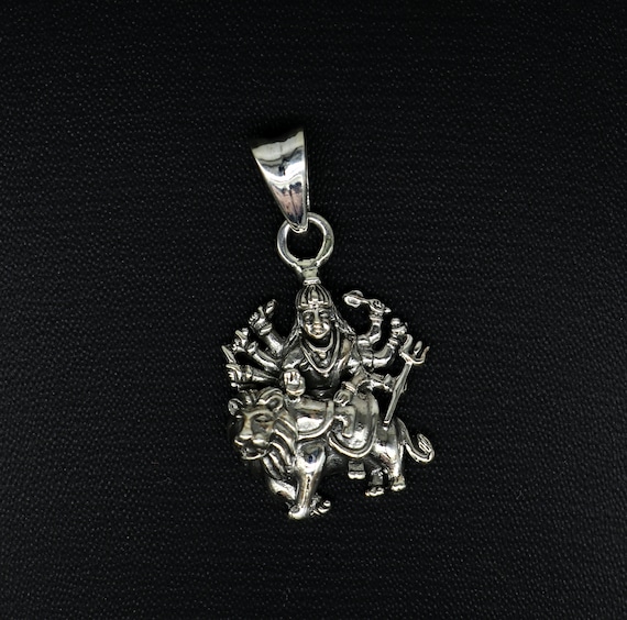 Maa durga locket silver sale