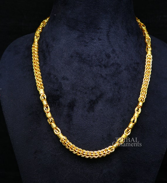 22kt Yellow Gold Handmade Customized Design Stylish Byzantine