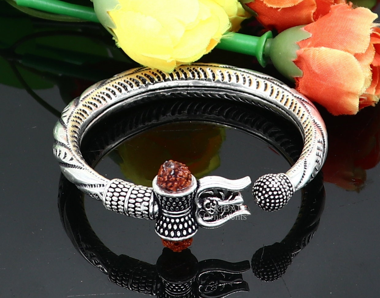 Lord Shiva 925 Sterling Silver Handmade Rudraksha Bangle Bracelet Excellent  Customized Unisex Wrist Temple Jewelry, Excellent Gifting Nsk236 - Etsy