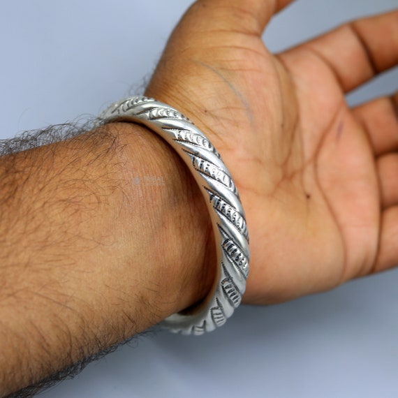 925 Sterling Silver Handmade Bangle Bracelet Kada Unisex 925 Sterling Silver Handmade Bangle Bracelet Kada Unisex