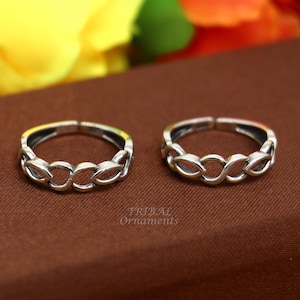 traditional design sterling silver vintage handmade toe ring belly dance women&#39;s jewelry awesome tribal jewelry rajasthan India ytr23