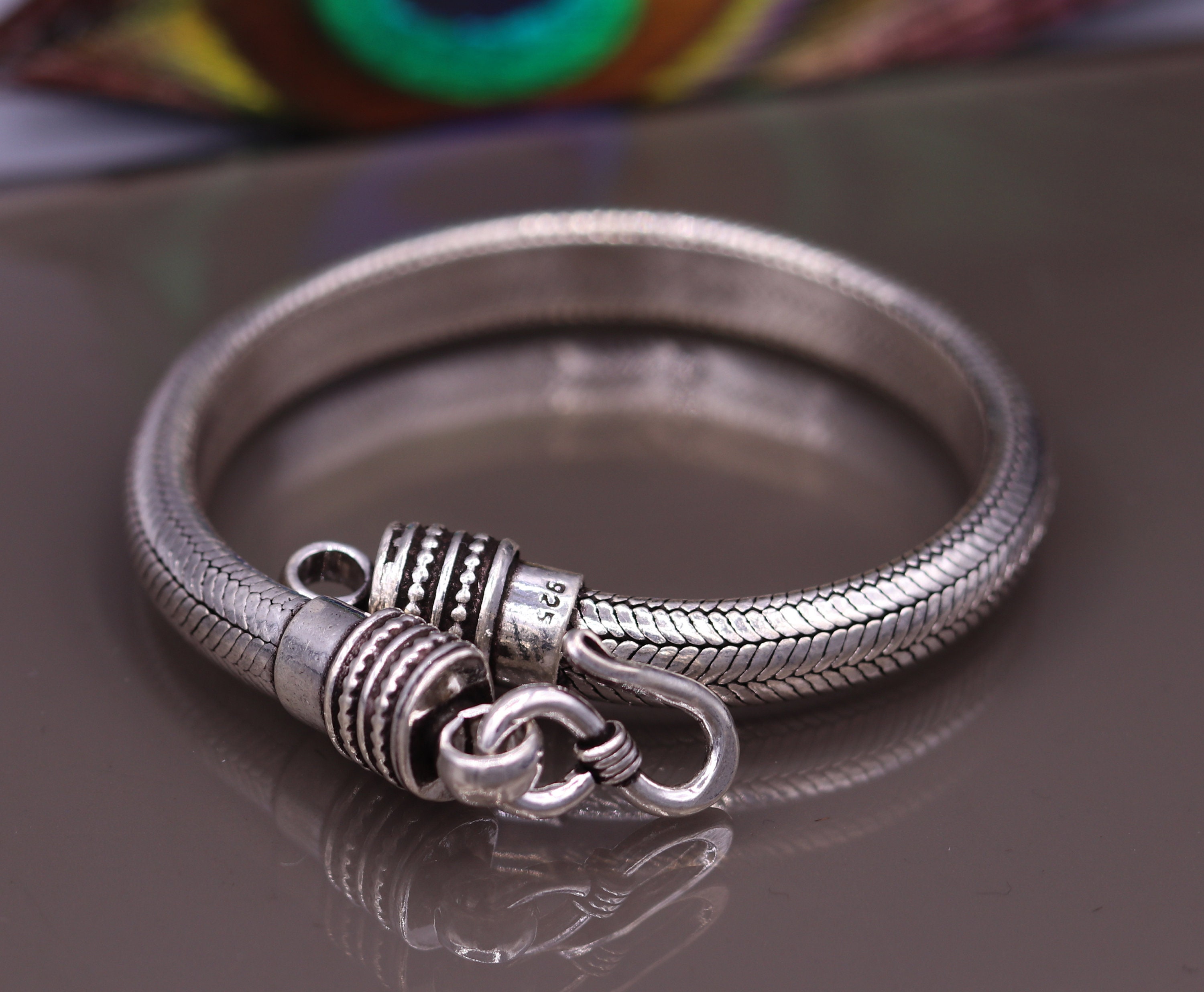 7mm Vintage Style 925 Sterling Silver Handmade Snake Chain 7mm Vintage Style 925 Sterling Silver Handmade Snake Chain