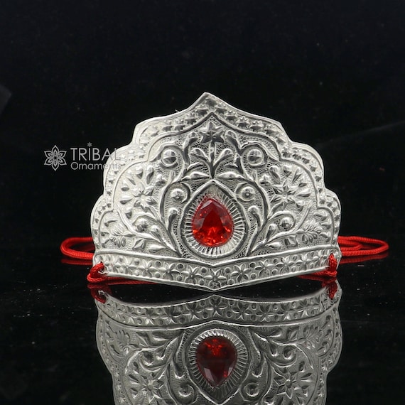 925 Sterling Silver Vintage Antique Design Mukut (crown 925 Sterling Silver Vintage Antique Design Mukut (crown
