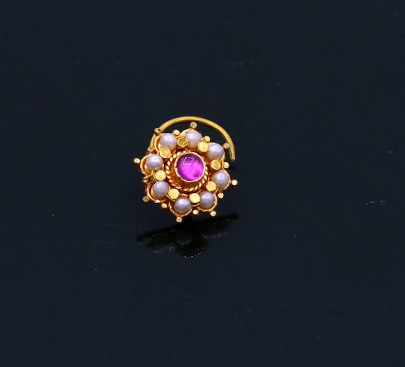 Buy PC Jeweller The Anichi 18KT Yellow Gold & Diamond Nose Pin at Amazon.in