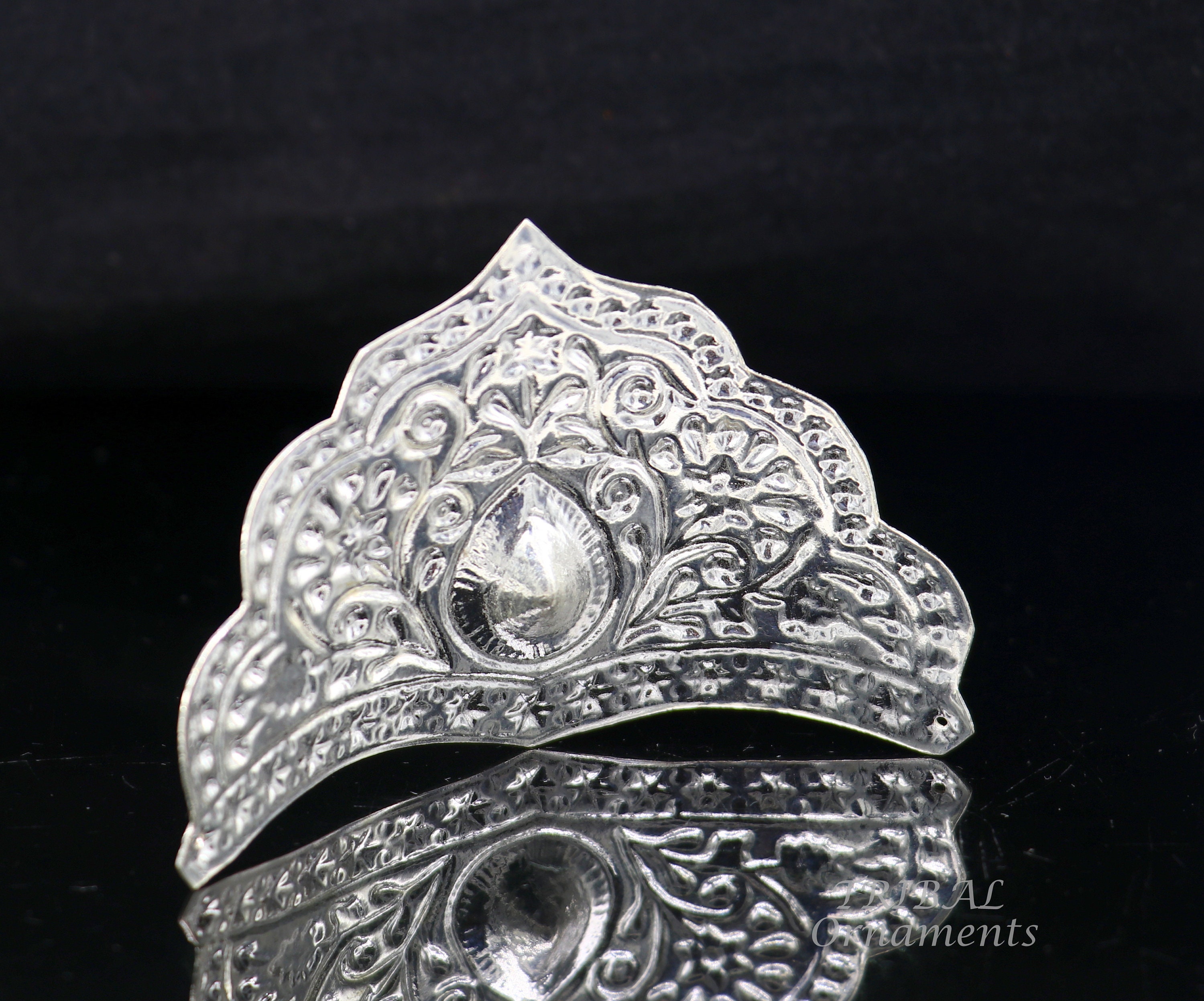 925 Sterling Silver Vintage Antique Design Handmade Mukut