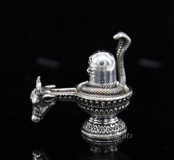 Shiva Lingam and Trishul シヴァ インド Brass Shiva Lingam With