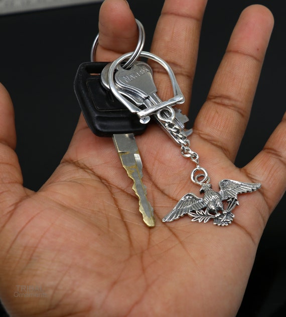 925 Sterling Silver Handmade Unique Style Garuda Design Solid Key