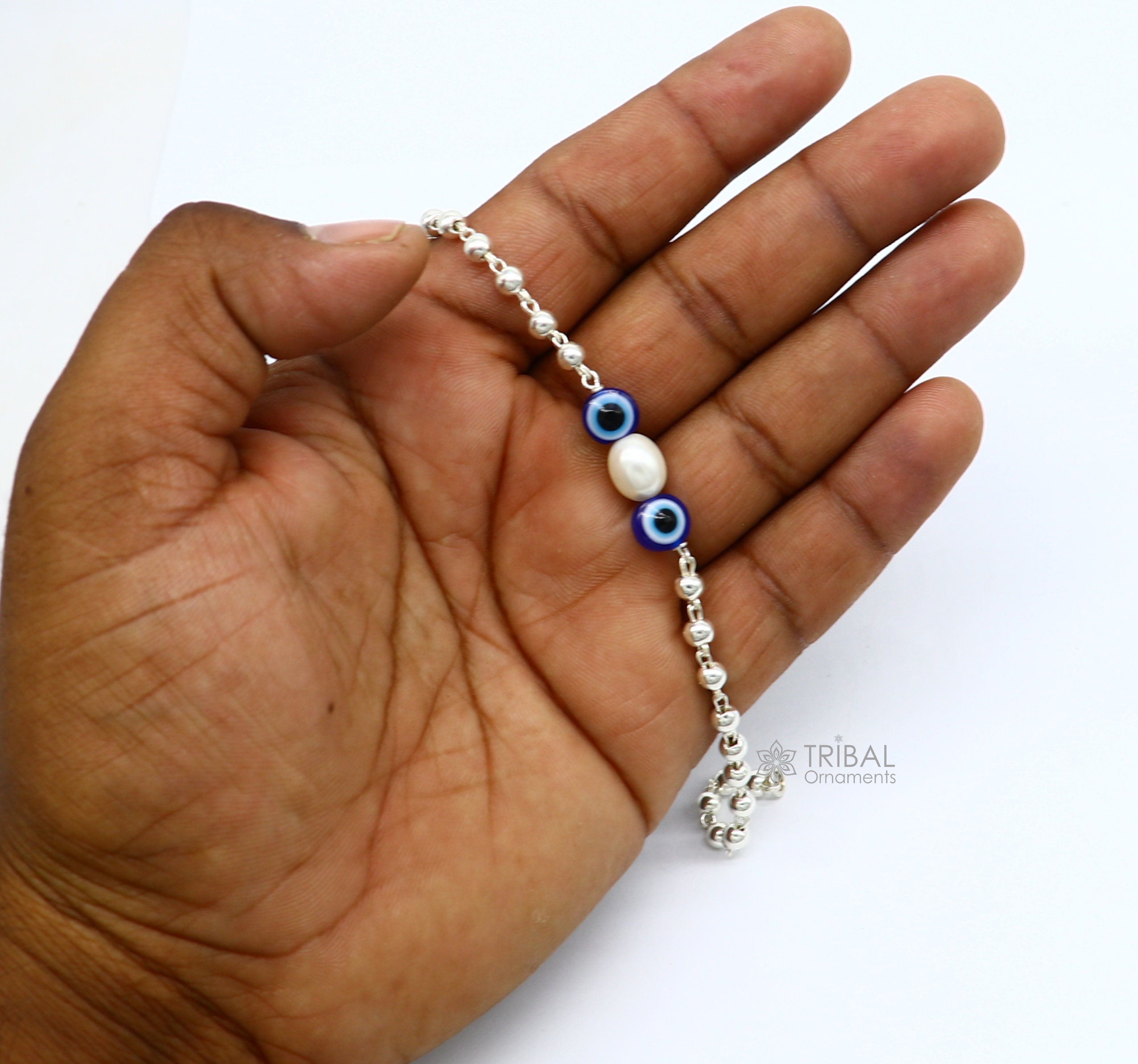 アクセサリー Silver Beaded Bracelet / Medium Sterling Silver beaded bracelet – The Goldsmith