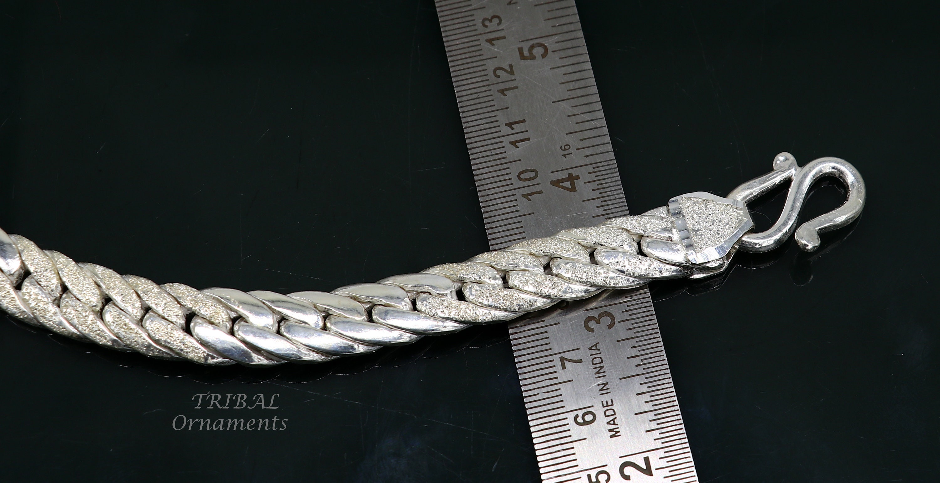 925 Sterling Silver Handmade 12mm Vintage Design Custom 925 Sterling Silver Handmade 12mm Vintage Design Custom
