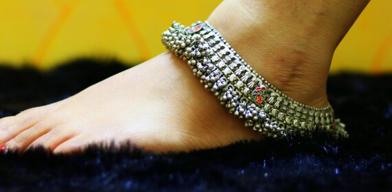 Indian traditional solid silver vintage antique o… - image 3