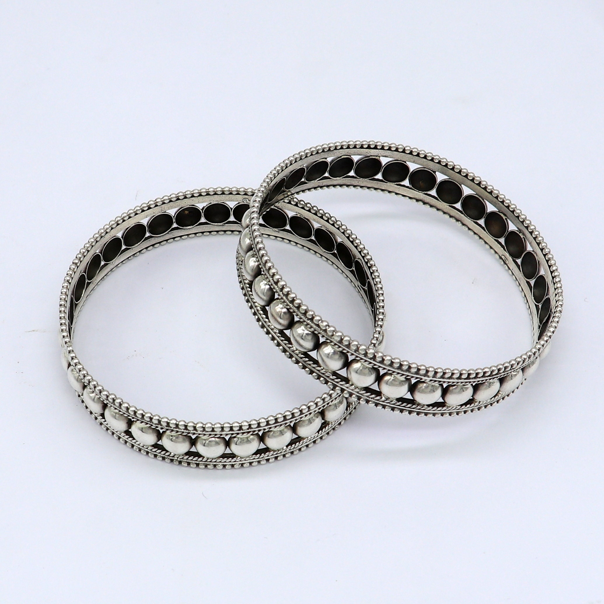 925 Sterling Silver Handmade Vintage Design Bangle Bracelet