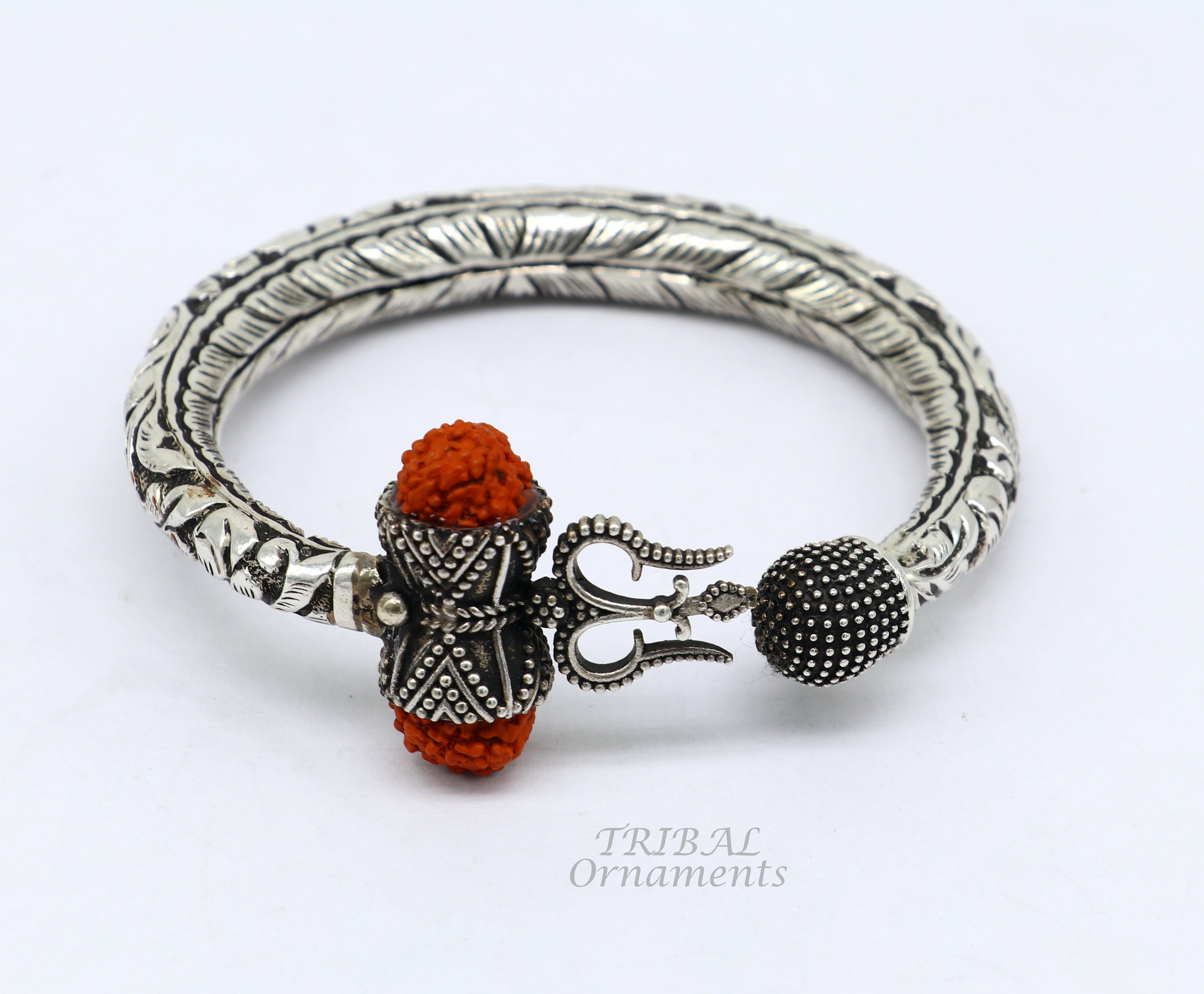 925 Sterling Silver Handmade Chitai Work Lord Shiva Trident